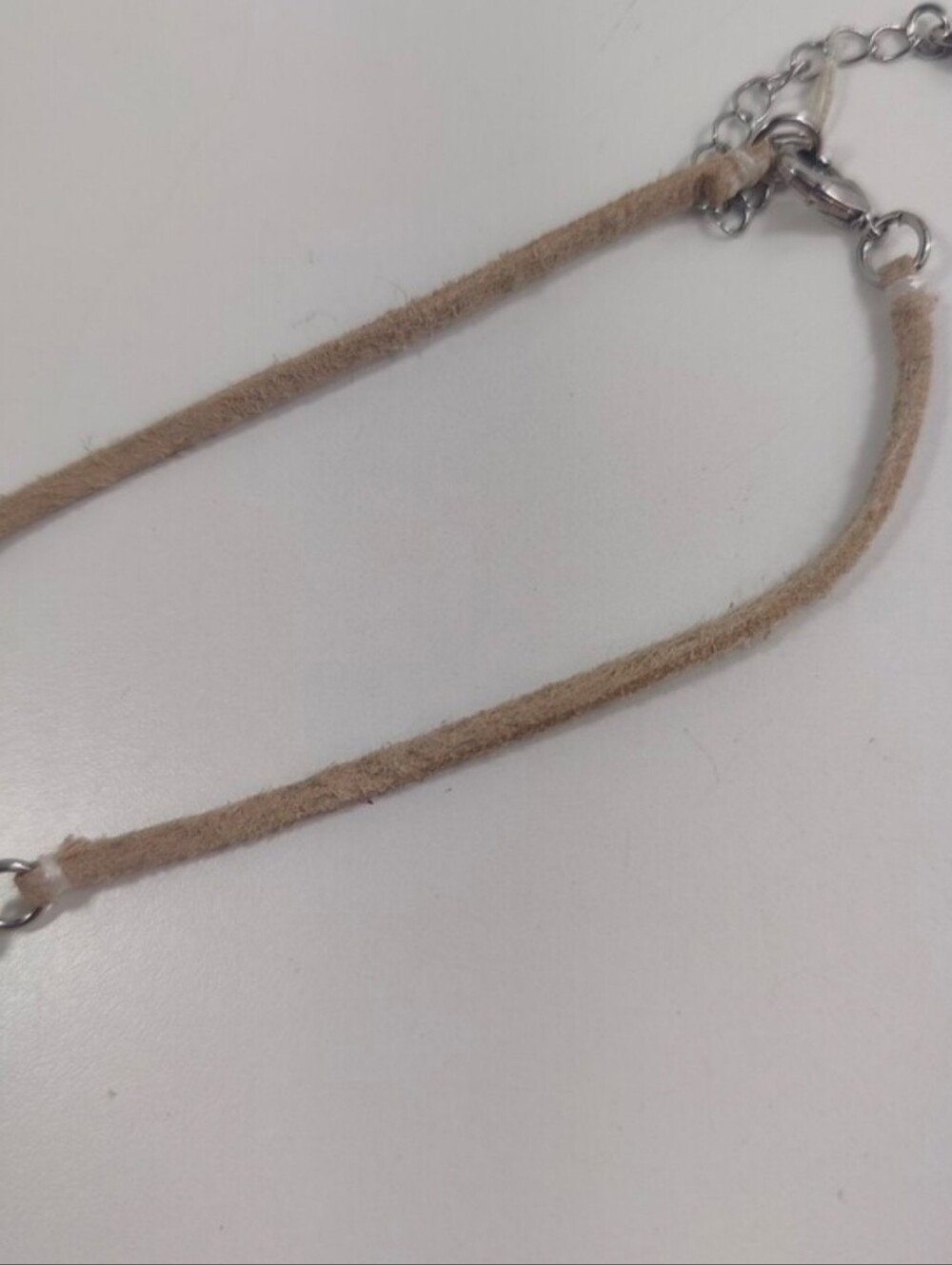 J. Jill Leopard Spot Jasper Natural Stone Bead Necklace Suede Cord 33 Inches - Picture 4 of 4
